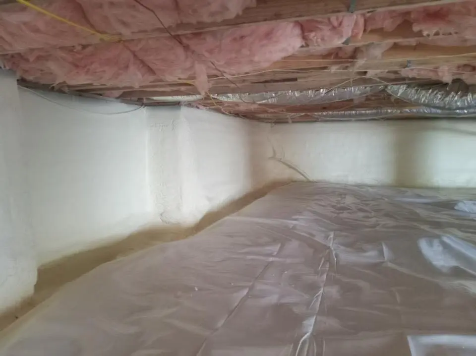 Crawl space encapsulation with closed-cell spray foam for Attic Insulation in Orange City